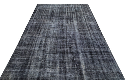 Atina Grey Vintage Wool Handmade Area Rug 5'10" x 8'8"