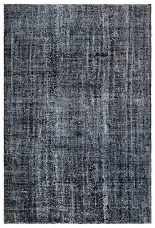 Atina Grey Vintage Wool Handmade Area Rug 5'10" x 8'8"