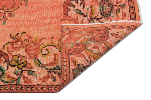 Atina Orange Vintage Wool Handmade Area Rug 5'0" x 8'6"