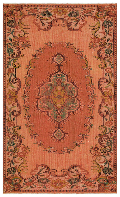 Atina Orange Vintage Wool Handmade Area Rug 5'0" x 8'6"