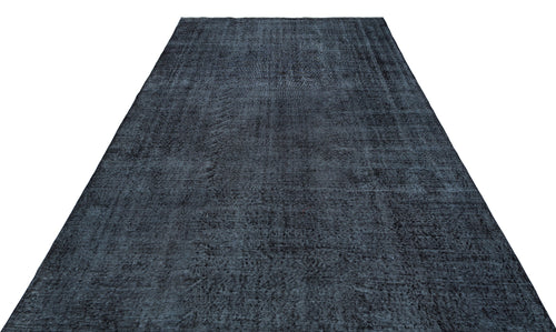 Atina Black Vintage Wool Handmade Area Rug 6'8" x 10'1"