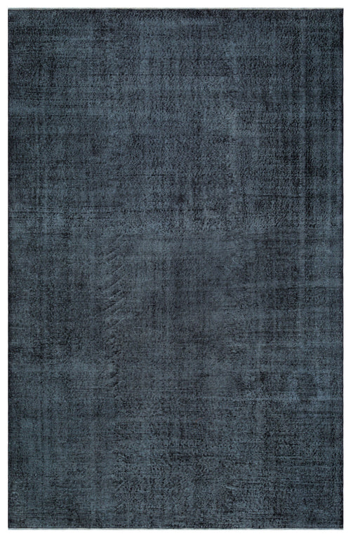 Atina Black Vintage Wool Handmade Area Rug 6'8" x 10'1"