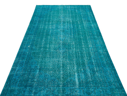 Atina Turquoise Vintage Wool Handmade Area Rug 5'1" x 8'6"