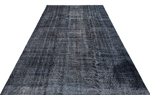 Atina Black Vintage Wool Handmade Area Rug 6'0" x 9'4"