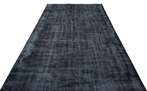 Atina Black Vintage Wool Handmade Area Rug 6'7" x 10'10"