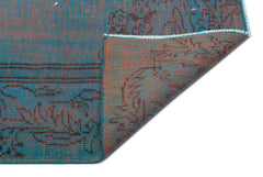 Atina Turquoise Vintage Wool Handmade Area Rug 4'9" x 10'0"