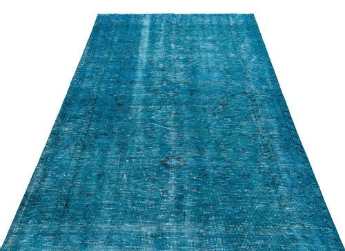 Atina Turquoise Vintage Wool Handmade Area Rug 4'11" x 7'8"