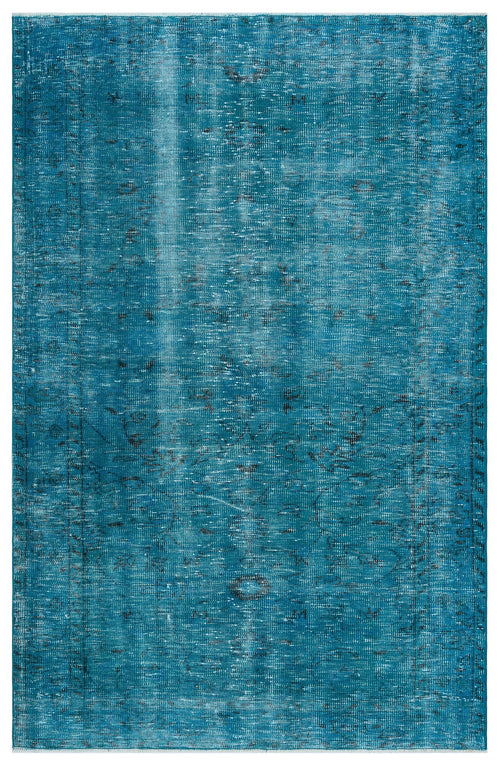 Atina Turquoise Vintage Wool Handmade Area Rug 4'11" x 7'8"