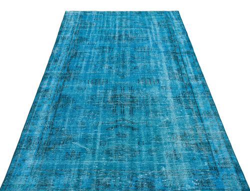 Atina Turquoise Vintage Wool Handmade Area Rug 4'9" x 7'9"