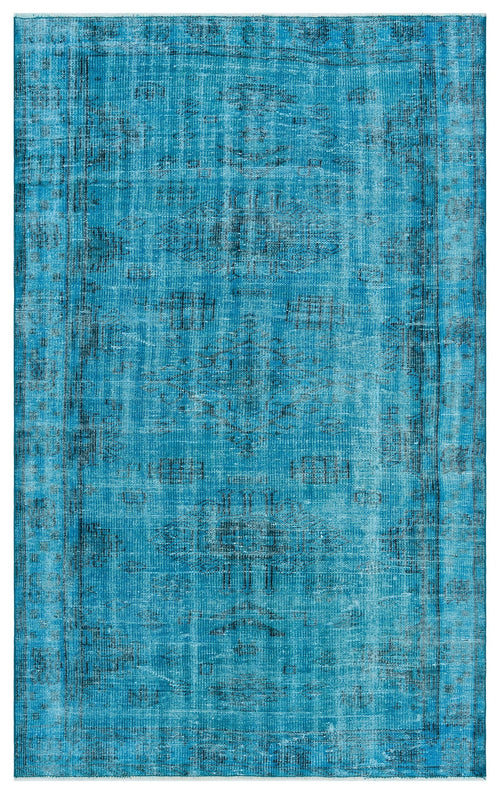 Atina Turquoise Vintage Wool Handmade Area Rug 4'9" x 7'9"