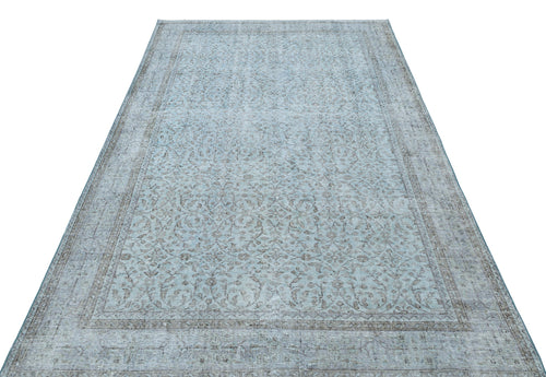 Atina Blue Vintage Wool Handmade Area Rug 5'5" x 8'6"