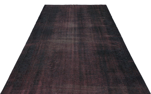 Atina Black Vintage Wool Handmade Area Rug 5'10" x 8'5"