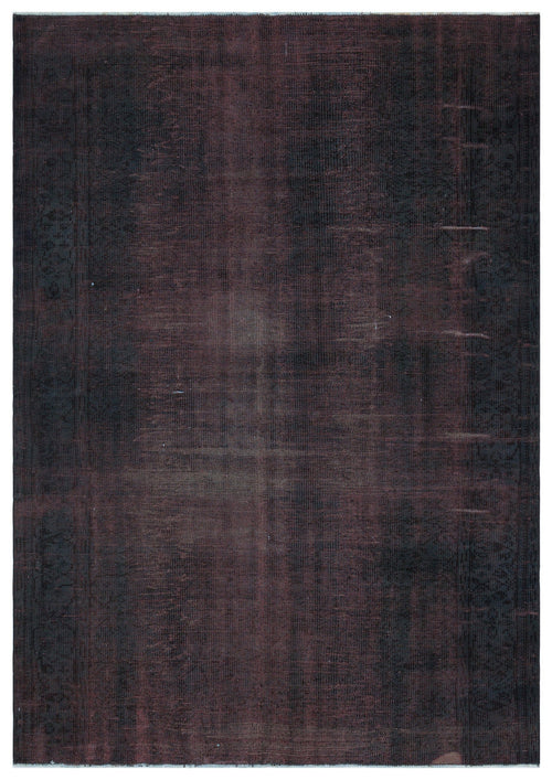 Atina Black Vintage Wool Handmade Area Rug 5'10" x 8'5"