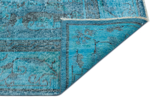 Atina Turquoise Vintage Wool Handmade Area Rug 7'1" x 10'10"