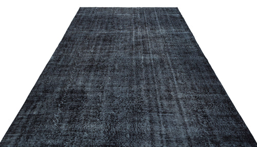 Atina Black Vintage Wool Handmade Area Rug 7'0" x 10'0"
