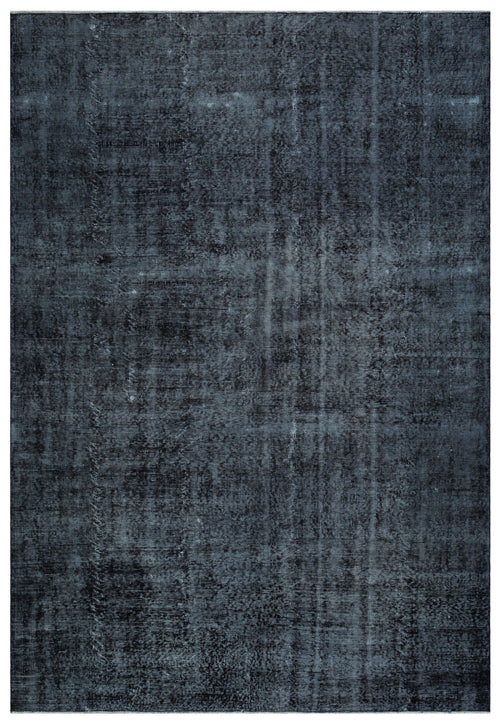 Atina Black Vintage Wool Handmade Area Rug 7'0" x 10'0"
