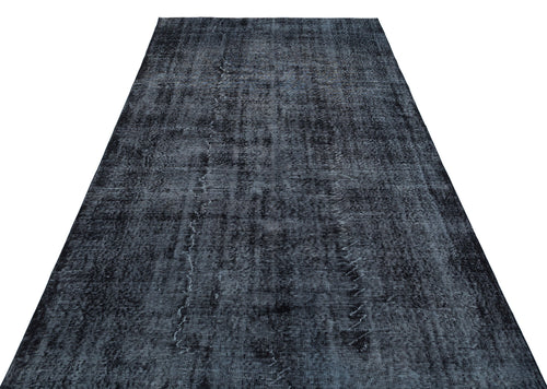 Atina Black Vintage Wool Handmade Area Rug 5'4" x 9'2"