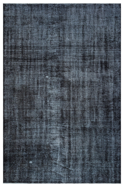 Atina Black Vintage Wool Handmade Area Rug 5'8" x 8'8"