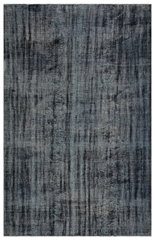 Atina Black Vintage Wool Handmade Area Rug 6'4" x 9'0"