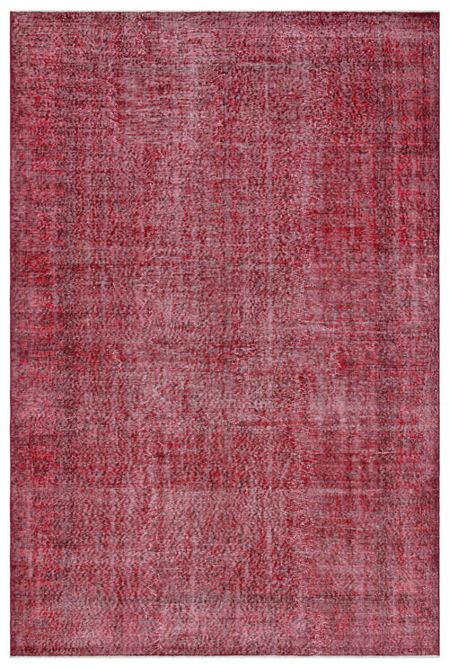 Atina Red Vintage Wool Handmade Area Rug 6'2" x 9'5"
