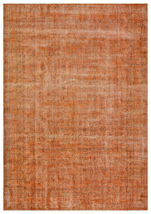 Atina Orange Vintage Wool Handmade Area Rug 7'7" x 10'6"