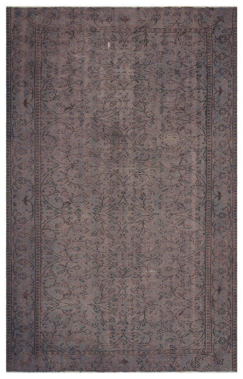 Atina Grey Vintage Wool Handmade Area Rug 6'0" x 9'2"