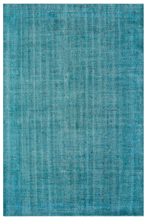 Atina Turquoise Vintage Wool Handmade Area Rug 6'11" x 10'2"