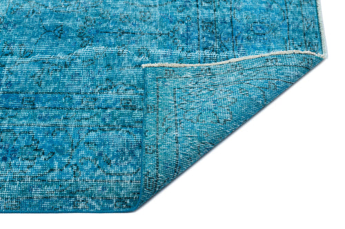 Atina Turquoise Vintage Wool Handmade Area Rug 6'4" x 9'11"