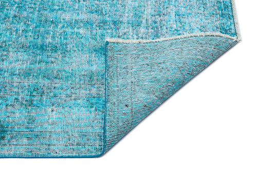 Atina Turquoise Vintage Wool Handmade Area Rug 6'3" x 9'9"