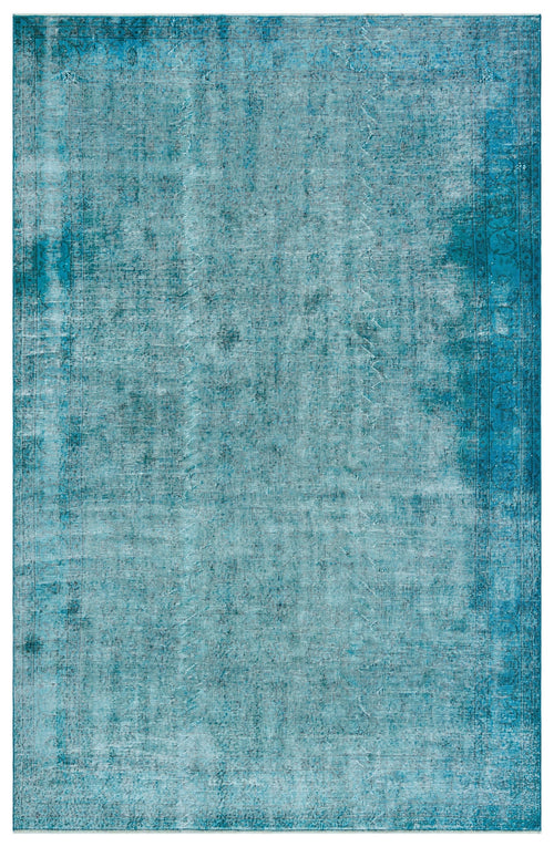 Atina Turquoise Vintage Wool Handmade Area Rug 6'3" x 9'9"