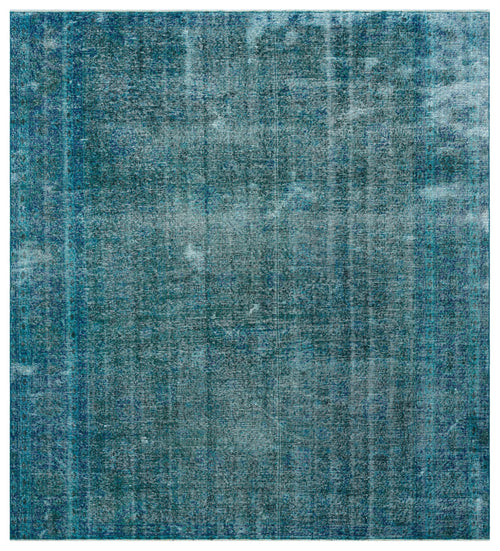 Atina Turquoise Vintage Wool Handmade Area Rug 8'2" x 9'3"
