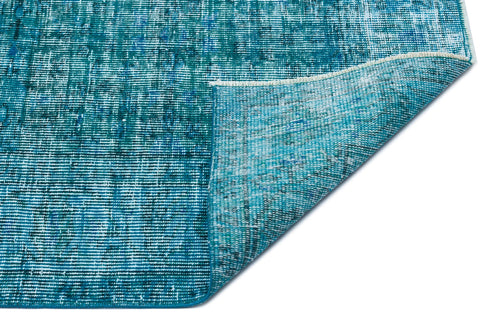 Atina Turquoise Vintage Wool Handmade Area Rug 6'3" x 9'5"