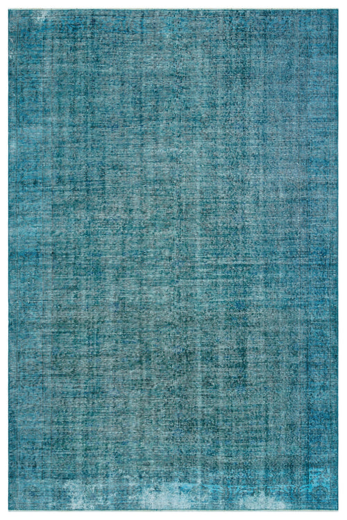 Atina Turquoise Vintage Wool Handmade Area Rug 6'3" x 9'5"