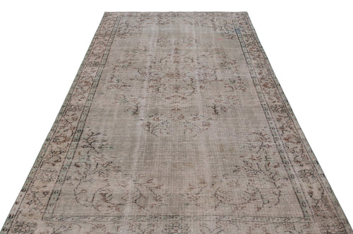 Atina Grey Vintage Wool Handmade Area Rug 5'10" x 9'2"