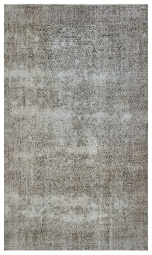 Atina Grey Vintage Wool Handmade Area Rug 5'0" x 8'6"