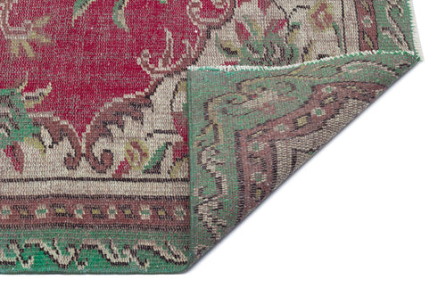 Atina Green Vintage Wool Handmade Area Rug 5'2" x 8'8"