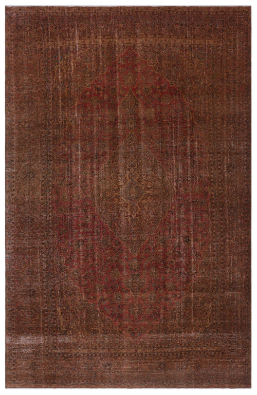 Epir Brown Vintage Wool Handmade Area Rug 8'11" x 14'1"