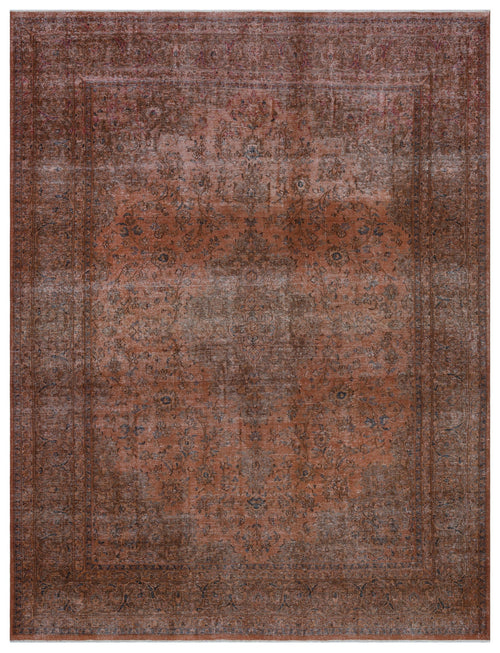 Epir Brown Vintage Wool Handmade Area Rug 9'5" x 12'7"