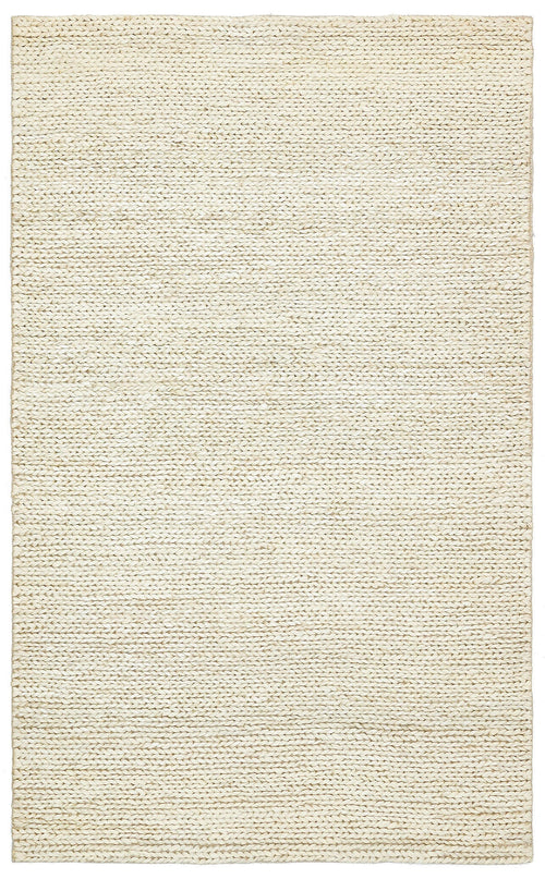 Handmade Jute Rug - White Modern Flatweave Natural Fiber Carpet for Living Room