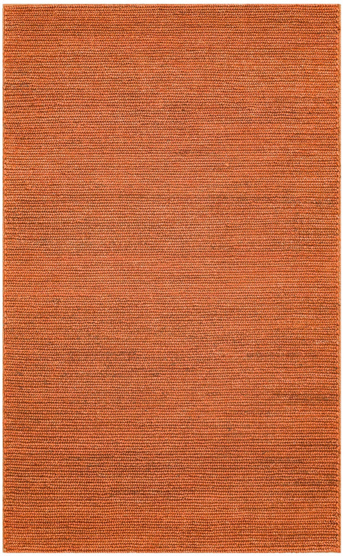 Handmade Jute Rug – Modern Orange Flatweave Natural Jute Carpet for Living Room