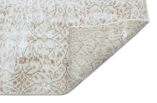 Atina Beige Vintage Wool Handmade Area Rug 3'6" x 6'9"