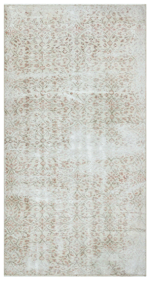 Atina Beige Vintage Wool Handmade Area Rug 3'6" x 6'9"