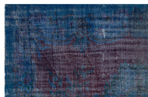 Atina Navy Vintage Wool Handmade Area Rug 6'0" x 9'3"