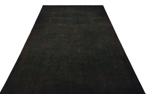 Atina Black Vintage Wool Handmade Area Rug 5'1" x 8'3"