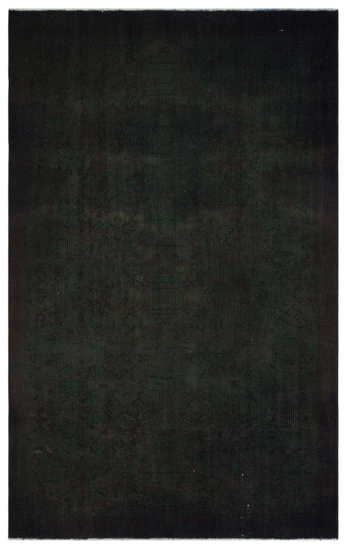 Atina Black Vintage Wool Handmade Area Rug 5'1" x 8'3"