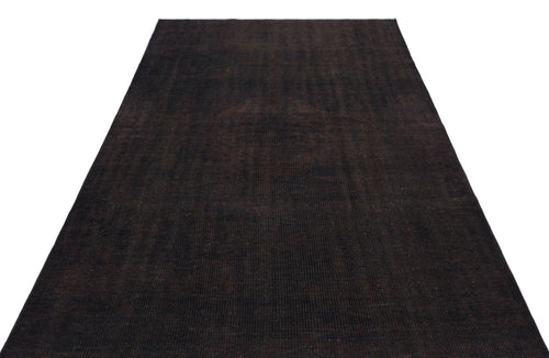 Atina Black Vintage Wool Handmade Area Rug 5'0" x 7'10"