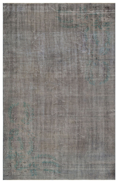 Atina Grey Vintage Wool Handmade Area Rug 5'9" x 10'1"
