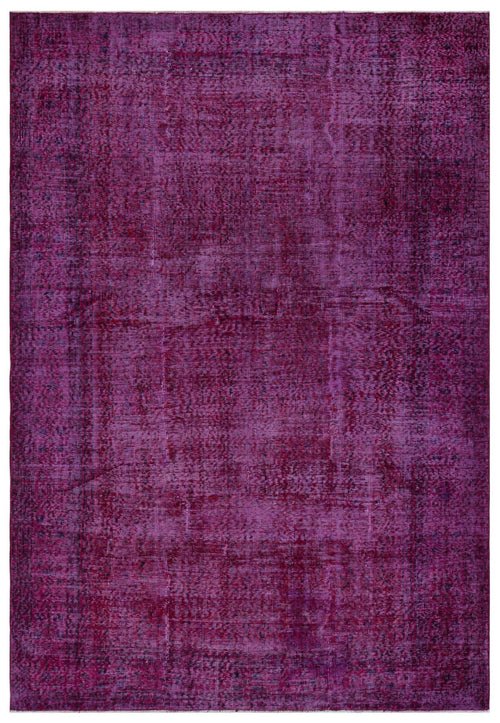 Atina Pink Vintage Wool Handmade Area Rug 6'7" x 9'7"