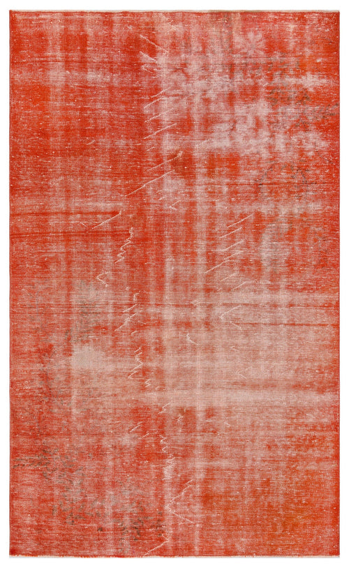 Atina Orange Vintage Wool Handmade Area Rug 4'11" x 8'4"