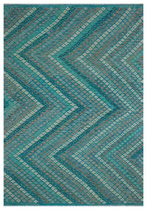 Selanik Beige Vintage Wool Handmade Area Rug 6'10" x 9'9"